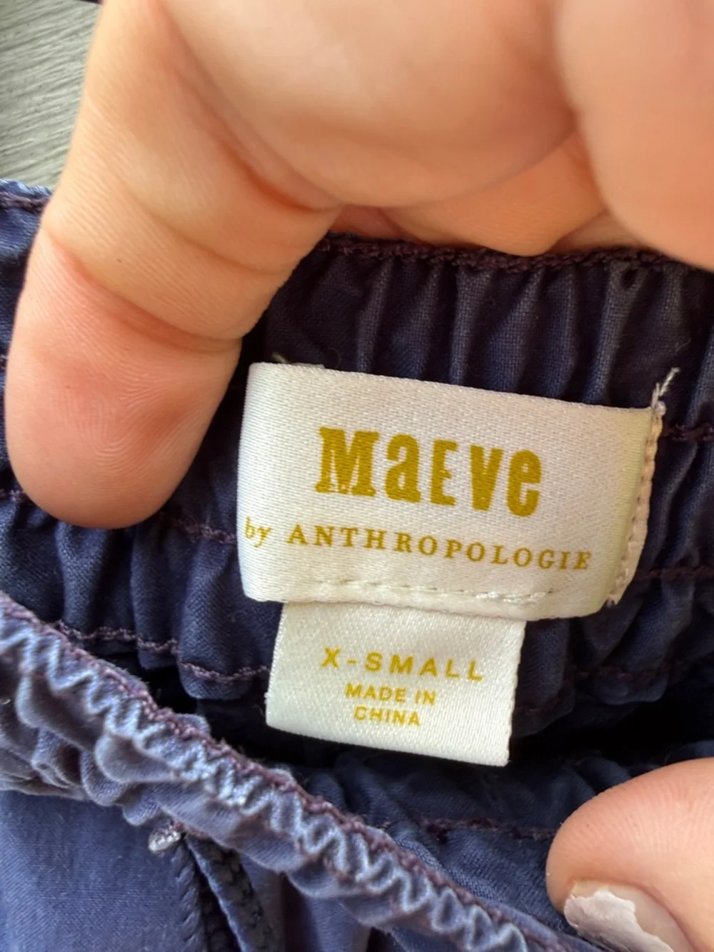 Anthropologie | Maeve Tenley Twill Stripe Jogger Pant Blue size Extra Small